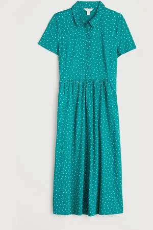 Seasalt Cornwall Mainland Jersey Midi 100% Cotton Dress AU 20