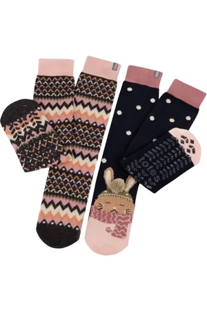 Totes Black Original Ladies Slipper Socks 2 Pack One