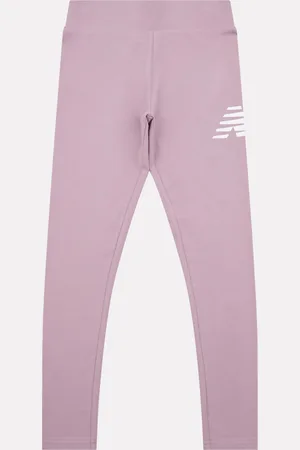 New Balance Red Kids Stacked Logo Leggings 7