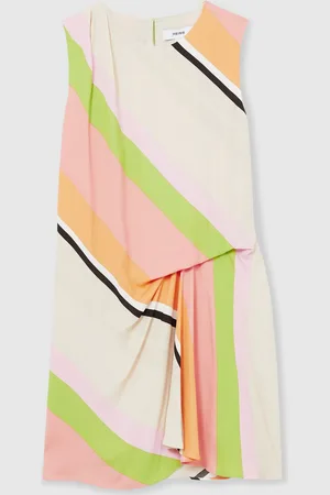 Reiss Ellia Stripe-Print Tuck Mini Dress AU 6