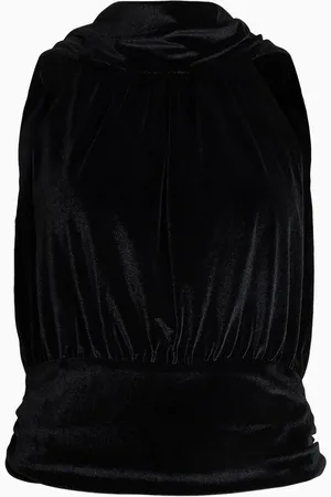 AllSaints AllSaints Black Bellatrix Velvet Top AU 12