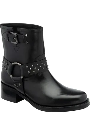 Ravel Black Leather Ankle Boots AU 8 (EU 39)
