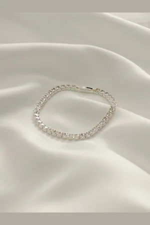 Next Silver Plated Premium Tennis Bracelet One