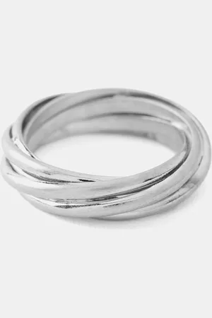 mint&berry Silver Tone Twist Ring smallmedium