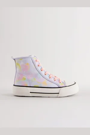Next Pink Heart Print Lace-Up High Top Trainers AU 5 (EU 38)