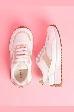 Lipsy London White Chunky Lace Up Runner Jogger Trainers AU 1 (EU 33)