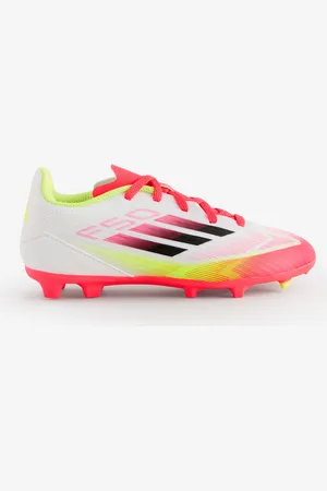 adidas White F50 League Fg/MG Football Boots AU 12.5 (EU 31)