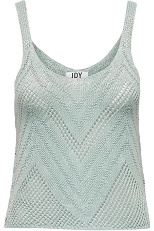 JDY Green Crochet Knitted Vest