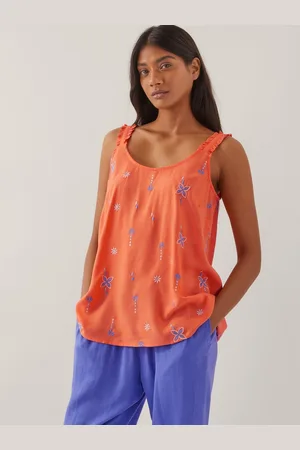 Monsoon Kamila Embroidered Cami Top L