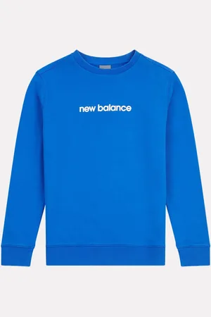 New Balance Blue Kids Sneaker Poster Back Graphic Crew Sweater 9