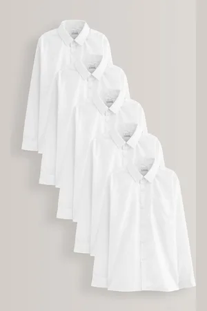Next Regular Fit 5 Pack Long Sleeve School Shirts (3-17yrs) 12 Years (152cm)