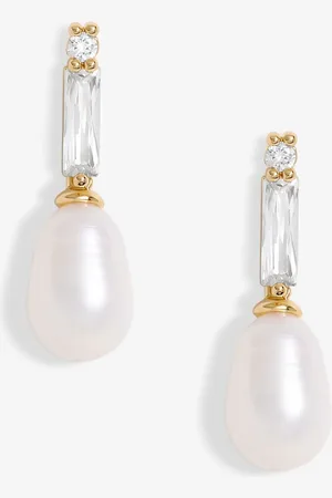 Jon Richard Silver Semi Precious Cubic Zirconia Drop Earrings One