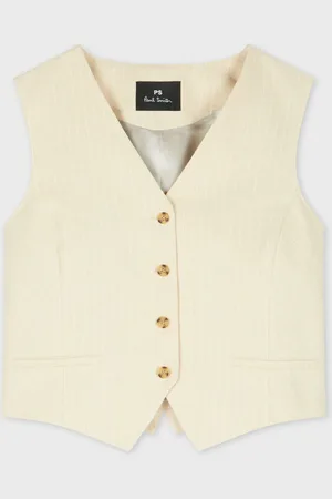 Paul Smith Yellow Pinstripe Vest Waistcoat AU 14