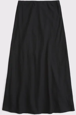 Abercrombie & Fitch Linen Blend Bias Cut Maxi Skirt xlarge
