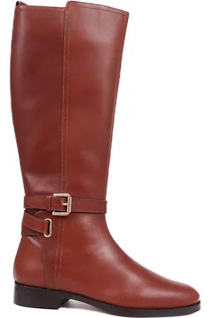 JONES BOOTMAKER Emaline Leather Long Brown Boots AU 9 (EU 40)