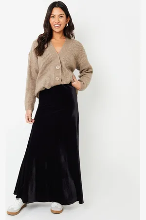 Threadbare Maxi Velvet Slip Skirt AU 10