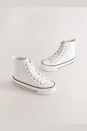 Next White Lace-Up High Top Trainers AU 7 (EU 41)