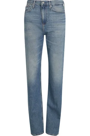 Calvin Klein Blue High Rise Straight Jeans W27 L32