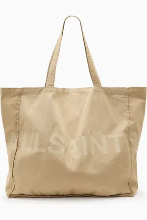 AllSaints AllSaints Brown Large Biggy 100% Organic Cotton Tote Bag One