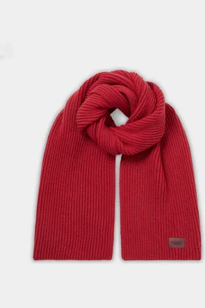 Osprey Red Ribbed Scarf One