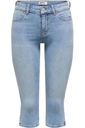 ONLY Blue Denim Pedal Pushers Comfort Stretch Trousers
