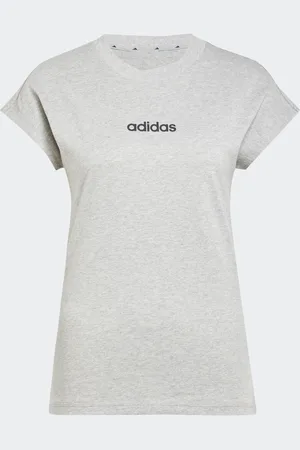adidas Grey Light Essentials Single Jersey T-Shirt AU 24-26