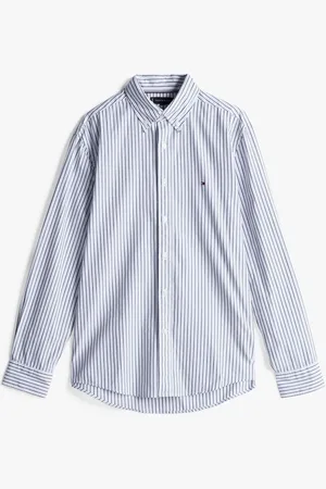 Tommy Hilfiger Regular Fit Flex 100% Cotton Classic Poplin Stripe Shirt XXL
