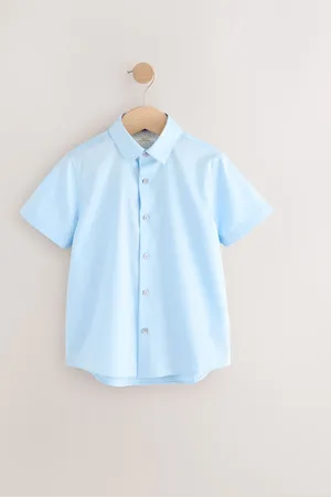 Next Short Sleeves Smart Plain Shirt (3-16yrs) 6 Years (116cm)