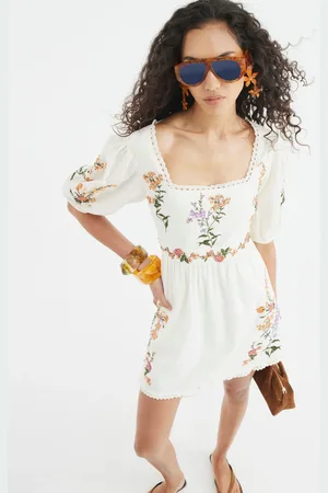 River Island 100% Cotton Craft Mini Dress 14