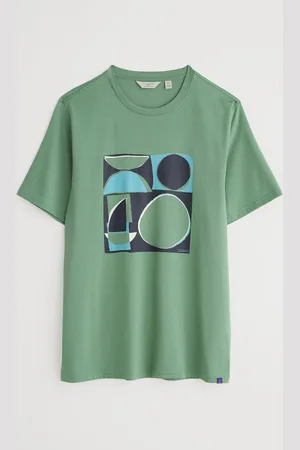 Seasalt Cornwall Green Mens Midwatch 100% Cotton T-Shirt M
