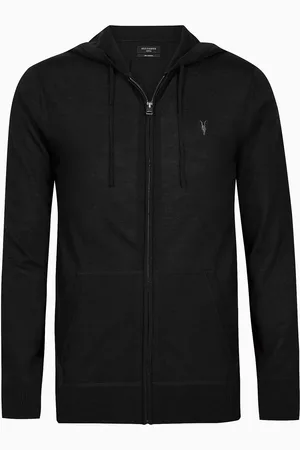 AllSaints Allsaints Black Mode Merino Zip Hoodie XXL