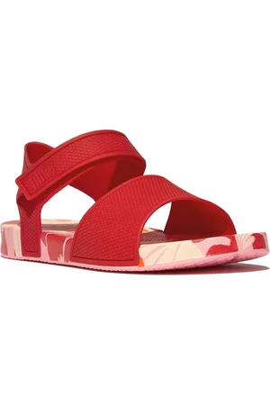 FitFlop Red Kids Junior iQushion Flowerz Sandals AU 13 (EU 29)