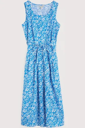 Seasalt Cornwall Petite Belle Fit-and-flare Midi 100% Cotton Dress 12