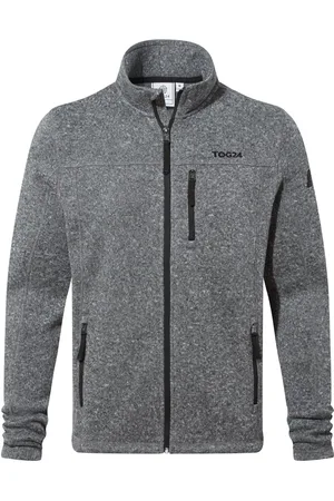 Tog 24 Grey Mens Cresswell Knitlook Fleece Jacket 3XL