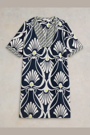 White Stuff Ash 100% Linen Dress AU 14