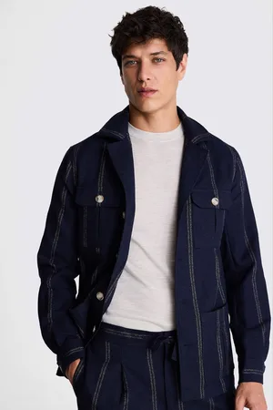 Moss Stripe Safari Shacket L