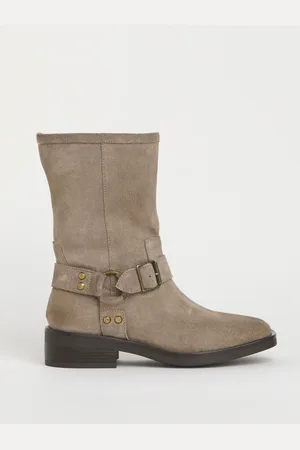 Simply Be Natural Harness Buckle Boots In Extra Wide Fit AU 8 (EU 39)