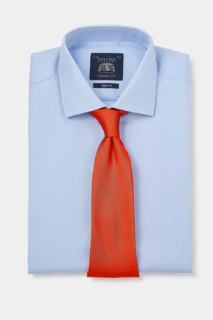 SAVILE ROW Slim Fit Textured 100% Cotton Double Cuff Formal Shirt AU 38 Regular