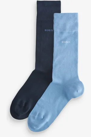 HUGO BOSS Blue Logo Socks 2 Pack L-XL