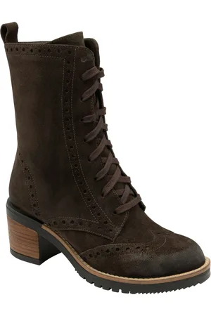 Ravel Brown Suede Zip-Up Mid-Calf Boots AU 10 (EU 42)