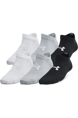 Under Armour Black Youth Essential No Show Socks 6 Pack M