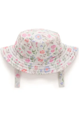 Purebaby Pink Broad Brim Swim Hat l