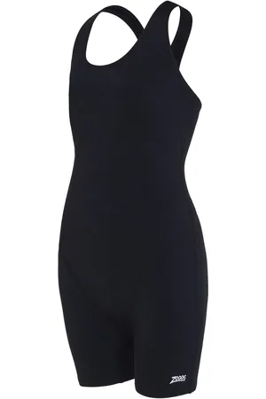 Zoggs Girls Cottesloe Black Legsuit Swimsuit 8