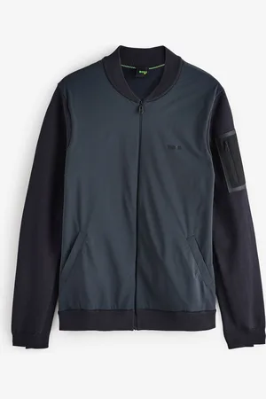HUGO BOSS Navy Ever X Zip Up Knitted Jumper L
