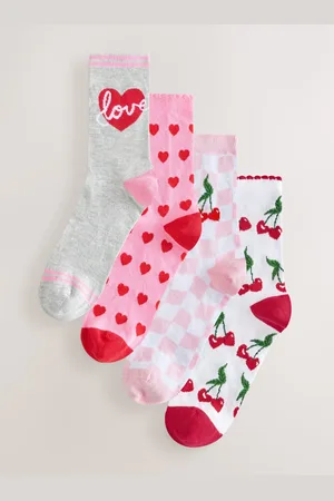 Bath & Body Works Pink Cherry Socks 4 Pack One