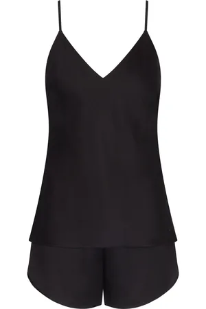 Triumph Silky Sensuality Vest & Shorts Black Pyjamas Set AU 8