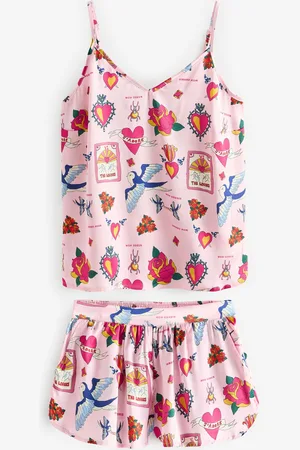 Their Nibs Pink Mon Coeur Satin Nightie S