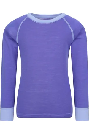 Mountain Warehouse Purple Merino II Kids Round Neck Thermal Top 11