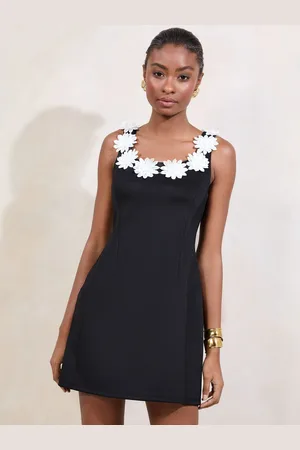 Lipsy London 3d Flower Detail Lantern Mini Dress AU 14