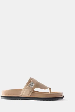 mint&berry Cream Chunky Flip Flop Sandals AU 8 (EU 39)